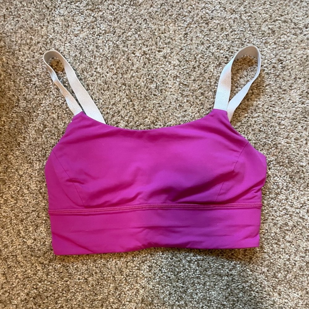Lulu lemon pink sports bra, size size 4
